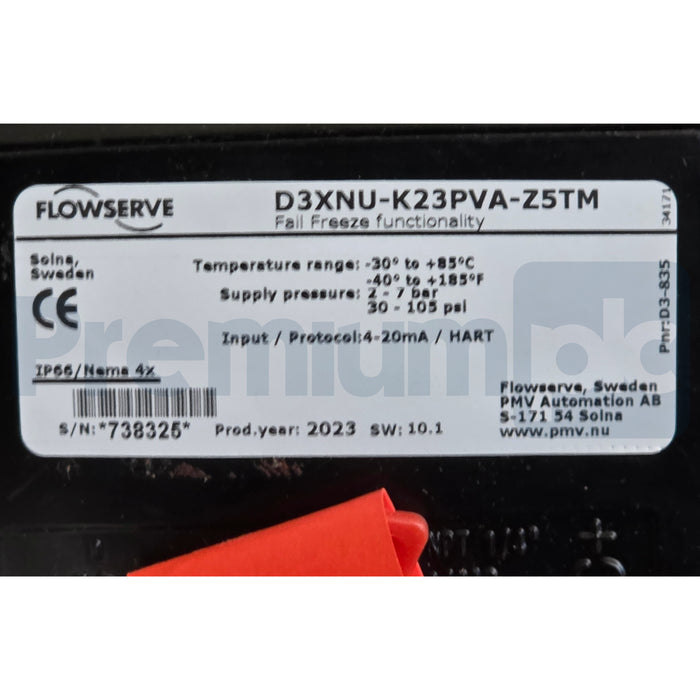 FLOWSERVE D3XNU-K23PVA-Z5TM PMV D3 Digital Positioner HART DOUBLE ACTING NSMP