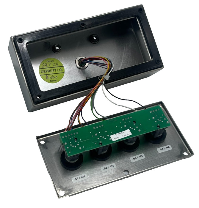 NEW STAINLESS STEEL 4 PUSH-BUTTON CONTROL ENCLOSURE BOX 7-1/8" X 3-1/2" X 2-1/4"