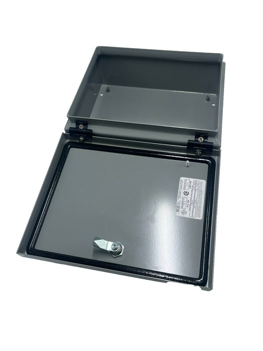 SAGINAW CONTROL SCE-1008ELJ Enclosure 10x8x4 NEMA 3R 4 12 13 Steel J-Box Gray
