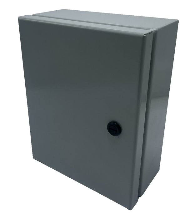 SAGINAW CONTROL SCE-1008ELJ Enclosure 10x8x4 NEMA 3R 4 12 13 Steel J-Box Gray