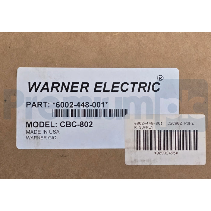 Warner Electric 6002-448-001 | CBC-802 Brake Power Supply 120VAC/90VDC NSMP