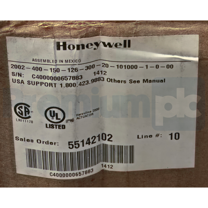 Honeywell 2002-400-150-126-300-20-101000-1-0-00 HercuLine 2000 Actuator 120V NEW