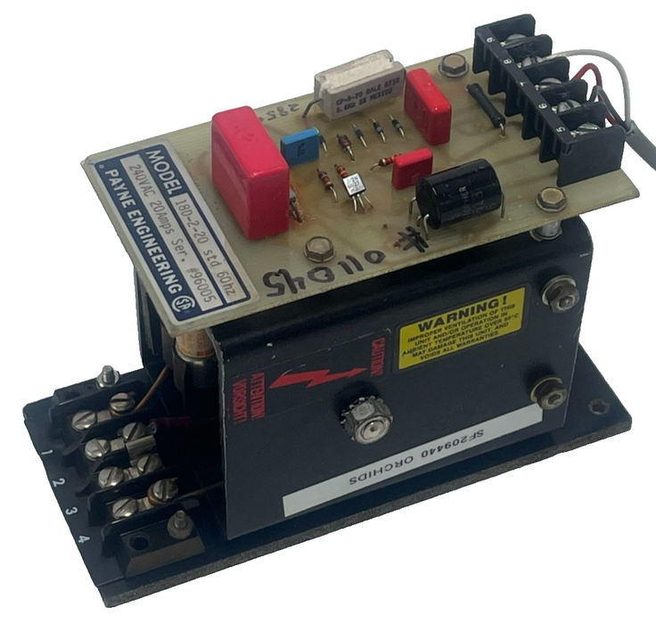 PAYNE ENGINEERING 18D-2-20 std 60Hz Power Controller 240VAC 20A TURN DIAL 0-100