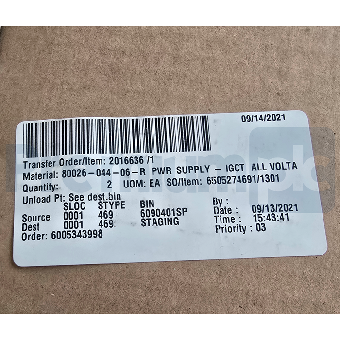 Allen Bradley 80026-044-06-R /1 PowerFlex 7000 Power Supply GT/HVI-P4668-06 NSFS