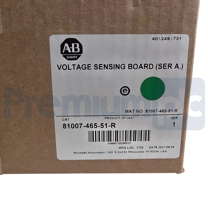 Allen Bradley 81007-465-51-R /1 PowerFlex 7000 Voltage Sensing Board Ser. A NSFS