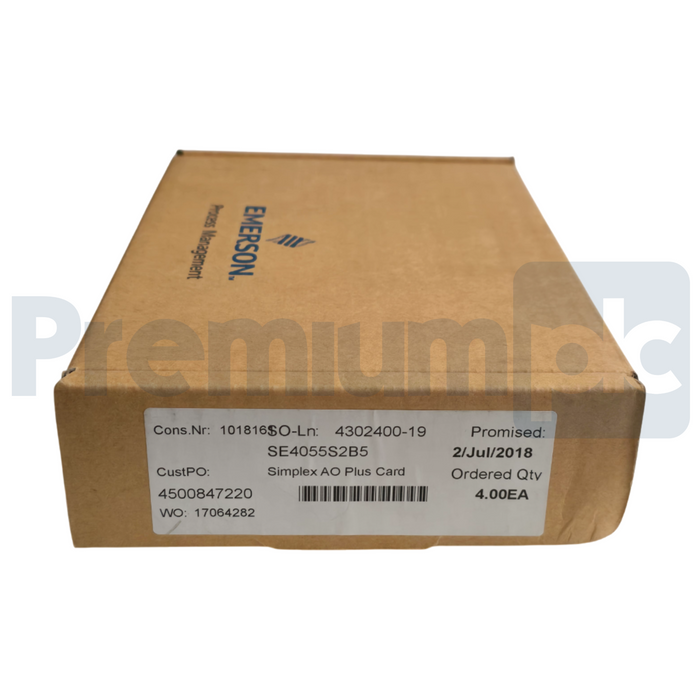 Emerson DeltaV SE4055S2B5 AO Plus Card 16CH 4-20mA HART 12P7669X032 KC3011X1-BK1