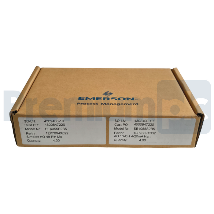 Emerson DeltaV SE4055S2B5 AO Plus Card 16CH 4-20mA HART 12P7669X032 KC3011X1-BK1