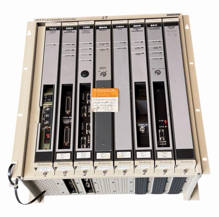 MODICON P5-984B-132 Programmable Controller 984 Series 7-Slot Rack Chassis