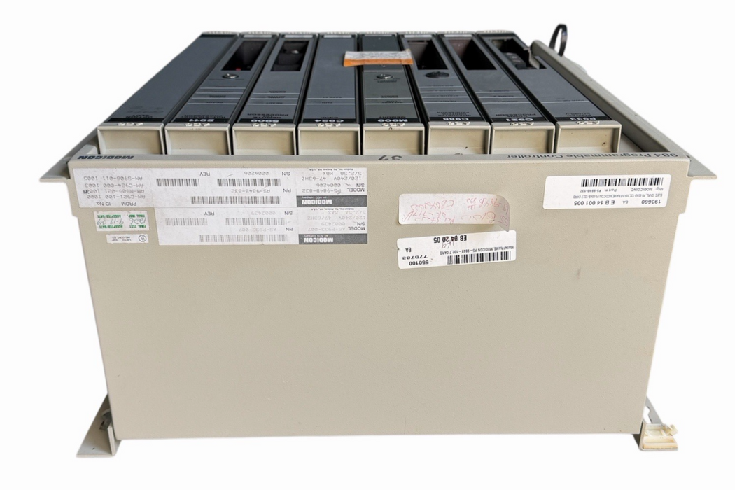 MODICON P5-984B-132 Programmable Controller 984 Series 7-Slot Rack Chassis
