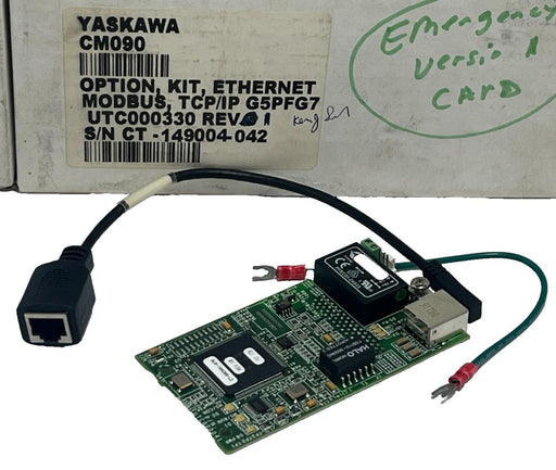 Yaskawa CM090 Ethernet Modbus TCP/IP Option Card Kit G5PFG7 Rev. 10 w/Accs.
