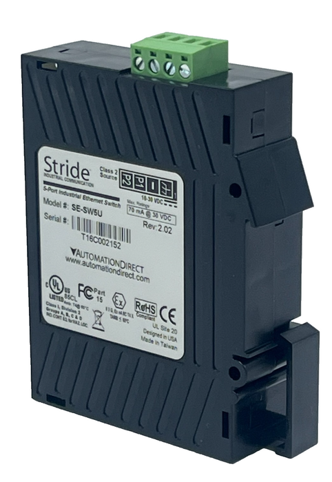AUTOMATION DIRECT SE-SW5U 5-Port Unmanaged Industrial Ethernet Switch DIN Rail