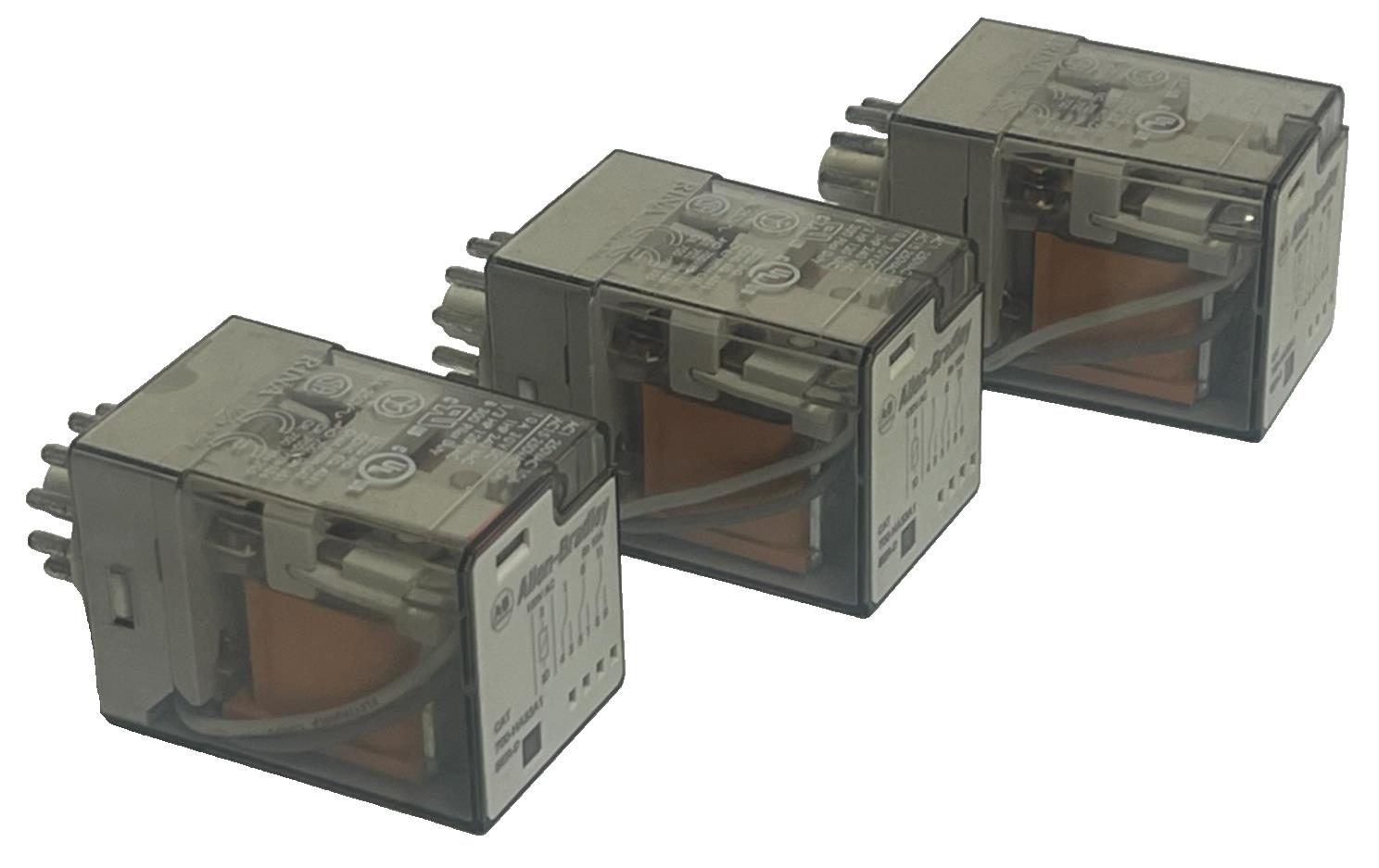 LOT OF 3 ALLEN-BRADLEY 700-HA33A1 SER. D CONTROL RELAY 3 N.O. 3 N.C.