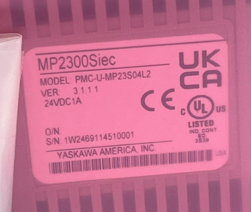 YASKAWA PMC-U-MP23S04L2 MP2300Siec Machine Controller Ver 3.1.1.1, NSMP