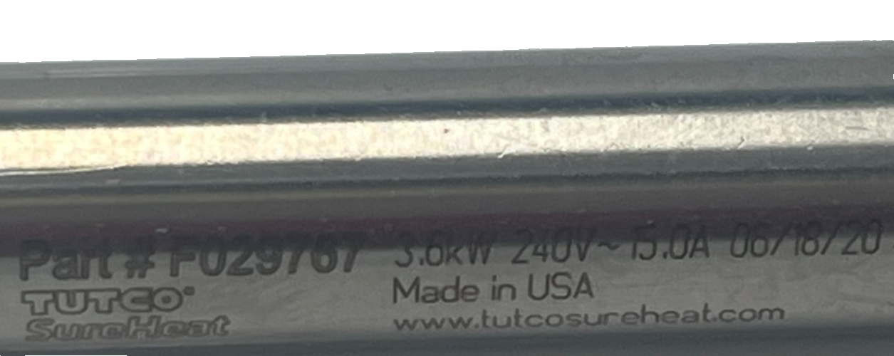 LOT OF 2 Tutco SureHeat F029767 Heater Element 3.6kW 240V 15A Max Air Heater