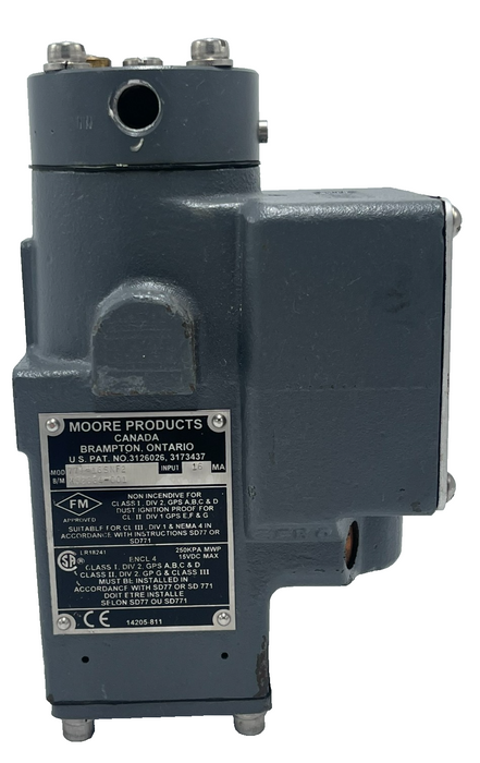 MOORE 771-16SNF2 | 77116SNF2 I/P Transducer 4-20mA Input 3-15 PSI Output NSNP