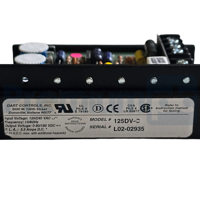 Dart Controls 125DV-C | 125DVC DC Motor Speed Control 120/240VAC In 5.5A NSNP