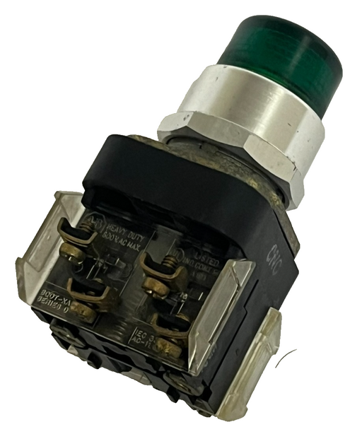 Allen-Bradley 800T-QB10 Ser T Green Illuminated Push Button - 120V AC/DC - 30mm