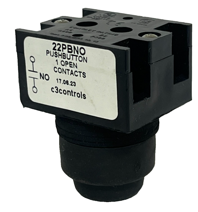 c3controls 22PBNO 22mm NEMA Pushbutton Non-Illuminated 1 N.O. Normally Open NSNP