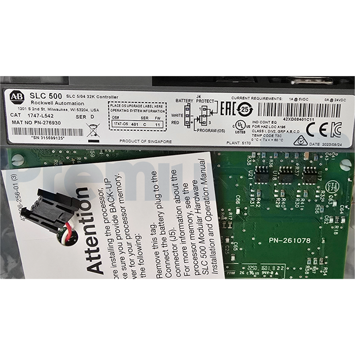 Allen Bradley 1747-L542 /D SLC 500 5/04 Controller 32K Memory 1747L542 NSMP 2023
