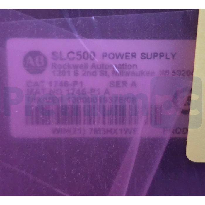 Allen Bradley 1746-P1 /A SLC 500 Power Supply - Rack Mount, 120/240V 1746P1 NSMP