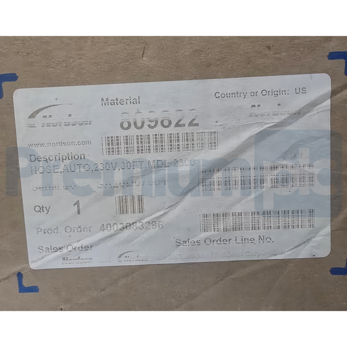 Nordson 809822 Heated Hose 30ft Hot Melt 230V ProBlue 2300/3000 DuraBlue NSMP