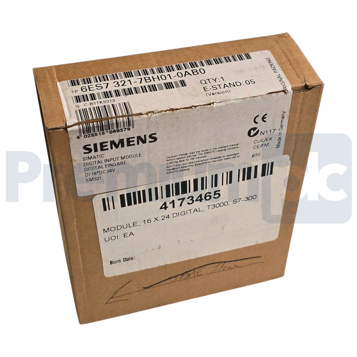 Siemens 6ES7321-7BH01-0AB0 SIMATIC S7-300 Digital Input SM 321 16 DI 24V DC NSMP