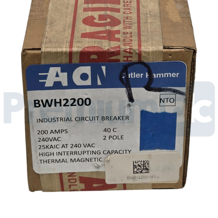 Eaton Cutler-Hammer BWH2200 BR Main Circuit Breaker 200A 2P 120/240V 25kA NSNP