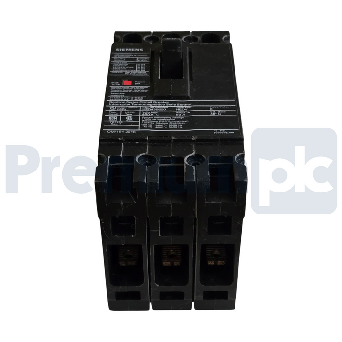 Siemens ITE HED43B050 Sentron ED Frame Circuit Breaker 50A 3-Pole 480V 42kA NSNP