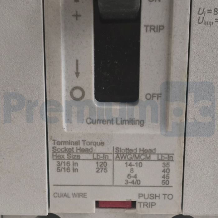 Eaton PDG23M0225TFFL PDG2 Power Defense 225A 3 Pole 600V Circuit Breaker USPI