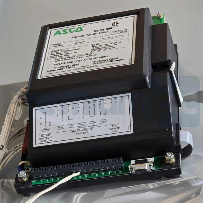 ASCO Series 300 Automatic Transfer Switch (ATS) 400A 480V E00300030400N10C NEW