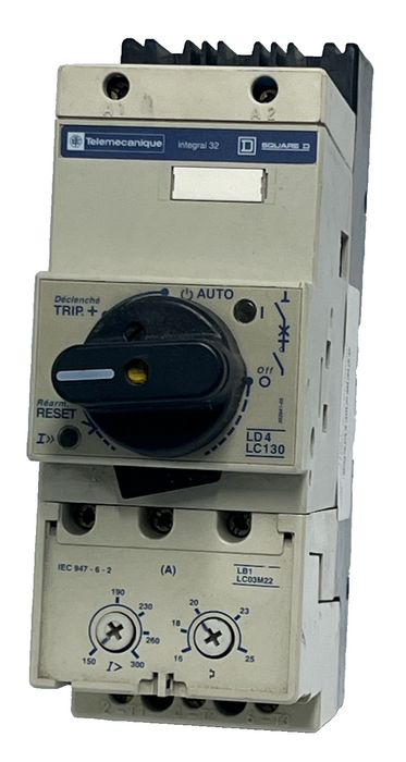 Telemecanique LD4-LC130BD Motor Starter | LB1-LC03M22 Overload | 32A 24VDC Coil