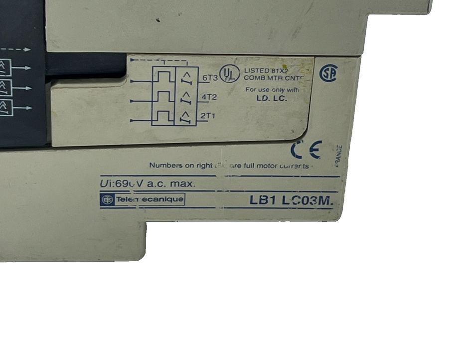Telemecanique LD4-LC130BD Motor Starter | LB1-LC03M22 Overload | 32A 24VDC Coil