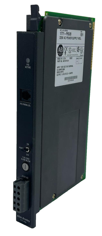 Allen-Bradley 1771-P6S/B Rev E01 Power Supply Module 220VAC PLC-5 96219276 B01