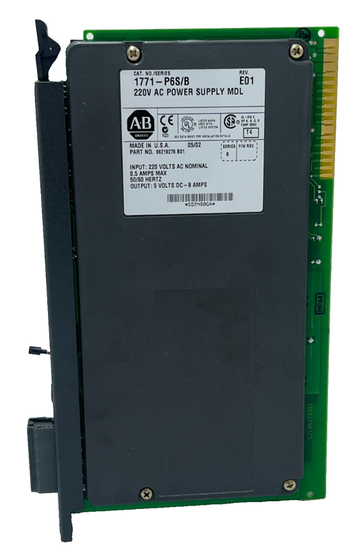 Allen-Bradley 1771-P6S/B Rev E01 Power Supply Module 220VAC PLC-5 96219276 B01