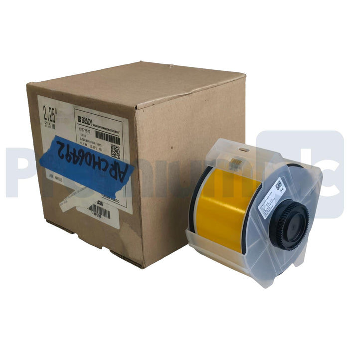 BRADY 113116 GlobalMark B-595 Yellow Vinyl Label Cartridge 2.25"x100' Y2272677