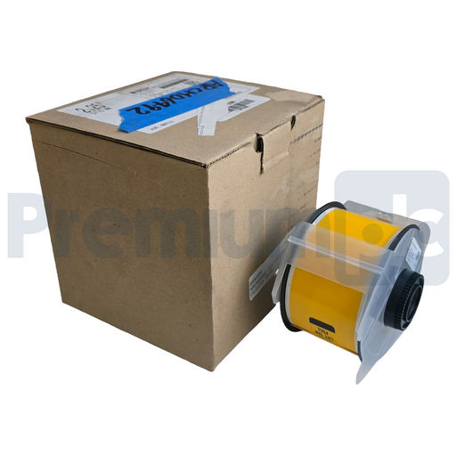 BRADY 113116 GlobalMark B-595 Yellow Vinyl Label Cartridge 2.25"x100' Y2272677
