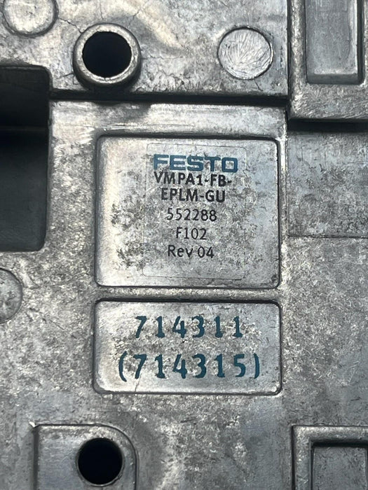 Festo VMPA1-FB-EPLM-GU End Plate 552288 REV 04 for MPA Valve Terminal Manifold