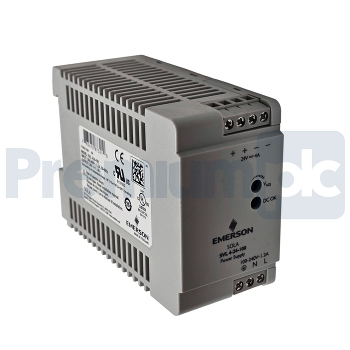 Emerson SolaHD SVL 4-24-100 Power Supply In: 100-240V Out: 24VDC 100W SVL424100