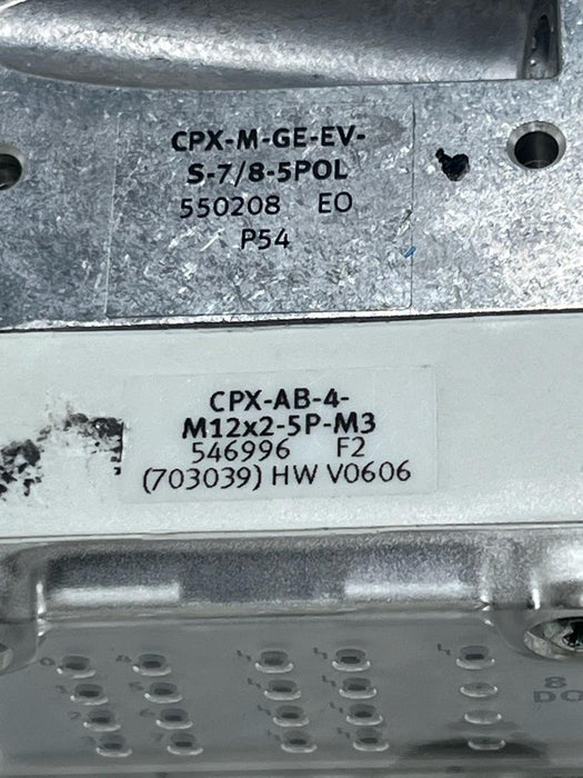 Festo CPX-AB-4-M12x2-5P-M3 (546997) with CPX-M-GE-EV Interlinking Block