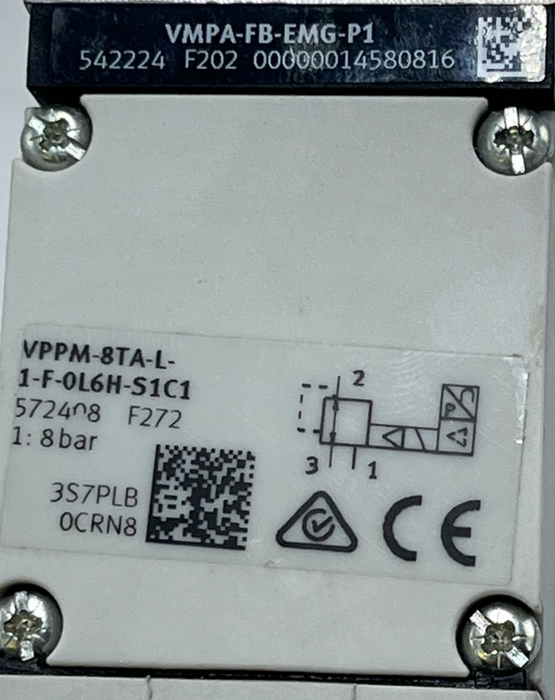 Festo VPPM-8TA-L-1-F-0L6H-S1C1 Proportional Valve w/ EMG Module & AP-P1 Base
