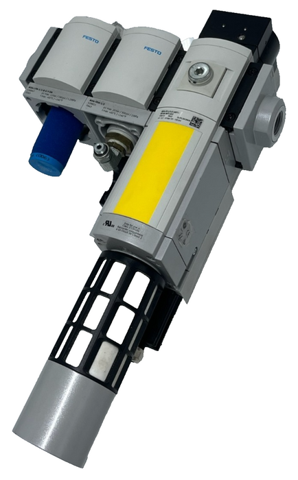 Festo MS6 Pneumatic Assembly: MS6-SV-1/2 Safety Valve + MS6-LFM Filter + MS6-FRM