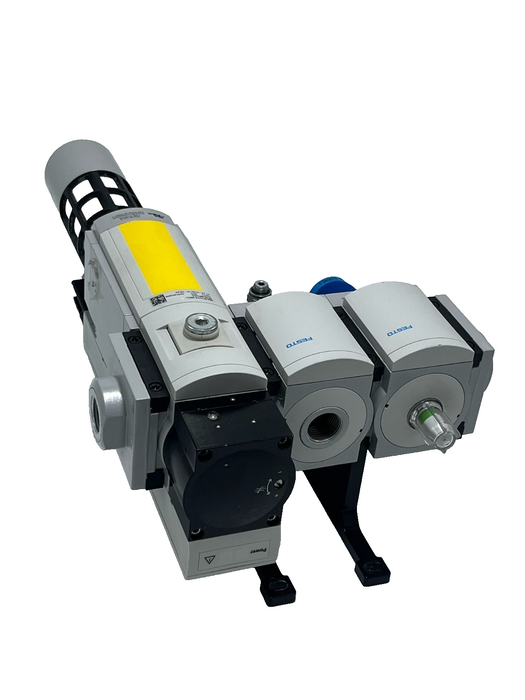 Festo MS6 Pneumatic Assembly: MS6-SV-1/2 Safety Valve + MS6-LFM Filter + MS6-FRM