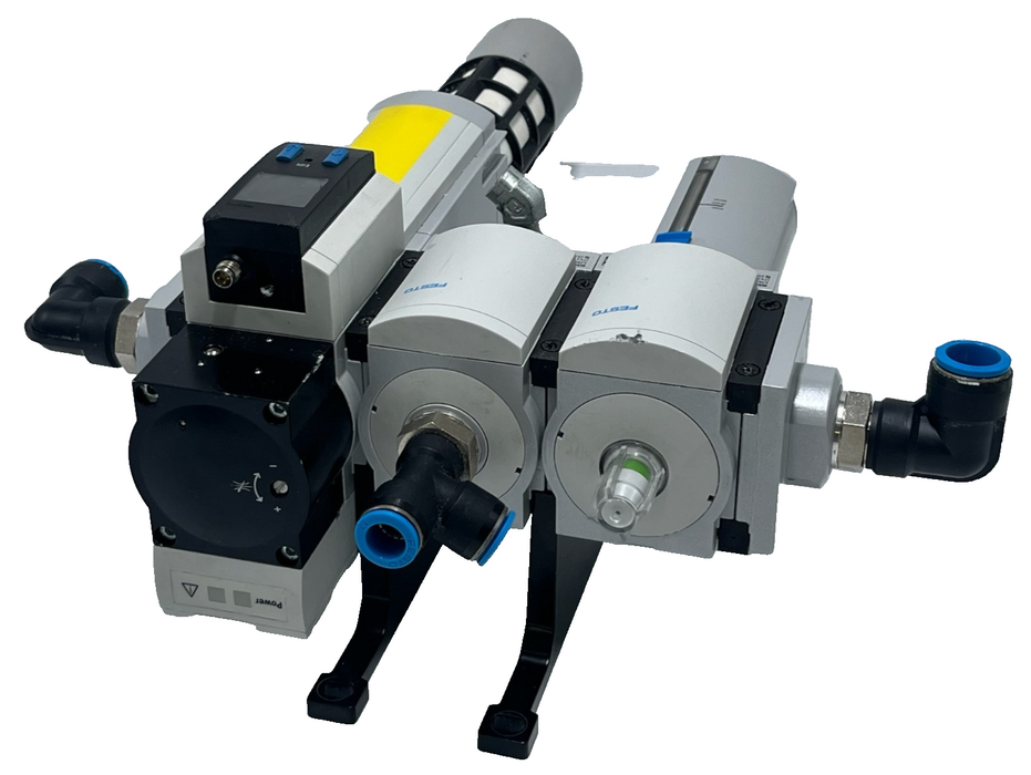 Festo MS6 Pneumatic Assembly: MS6-SV Safety Valve + MS6-LFM Fine Filter + MS6-FR
