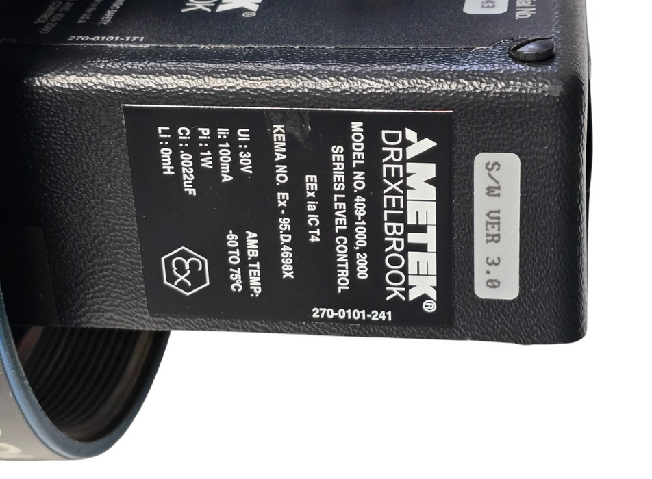 AMETEK Drexelbrook 409-2000-001 True Level III Level Control 409-1000 w/Probe