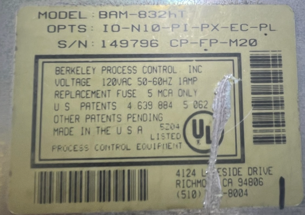 Berkeley Process Control BAM-832hT Turbo 8-Axis Machine Controller