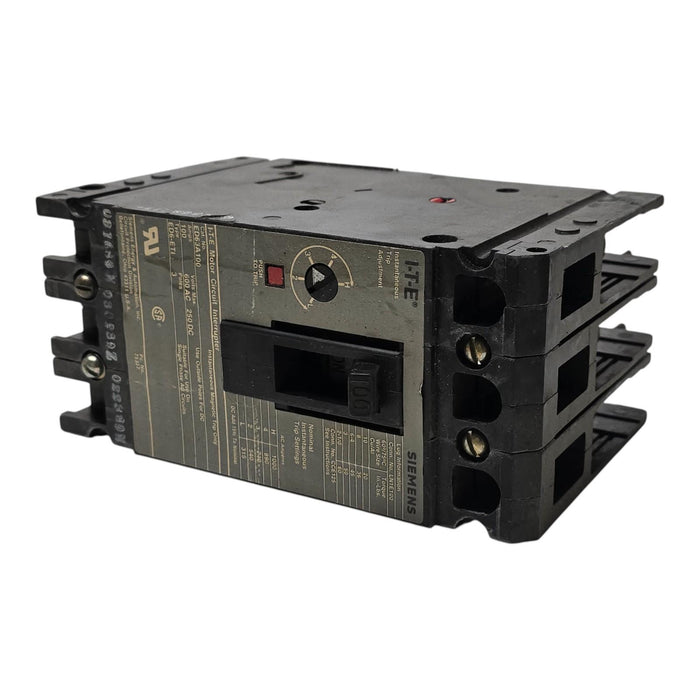 Siemens I-T-E ED63A100 Sentron Circuit Breaker | 100A 600V 3P | ED6-ETI w/Trip