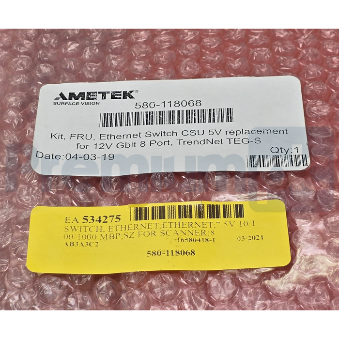 AMETEK Surface Vision 580-118068 Kit TrendNet TEG-S 8-Port Gigabit ENet Switch