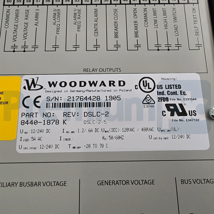 Woodward DSLC-2 | 8440-1878 Rev K Digital Synchronizer & Load Control DSLC-2-5