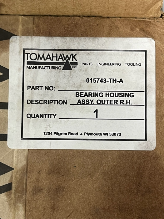 Tomahawk 015743-TH-A Bearing Housing Assembly Outer R.H. TH-15743, NSMP