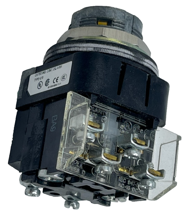 ALLEN BRADLEY 800T-16HW17KB6AX /U ILLUMINATED SELECTOR SWITCH 30mm *MISSING KNOB